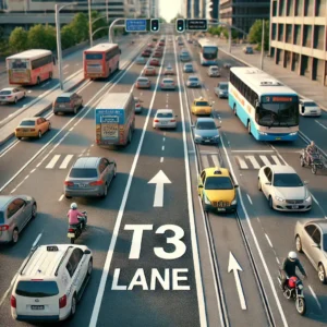 Who is allowed to use a T3 lane without restriction