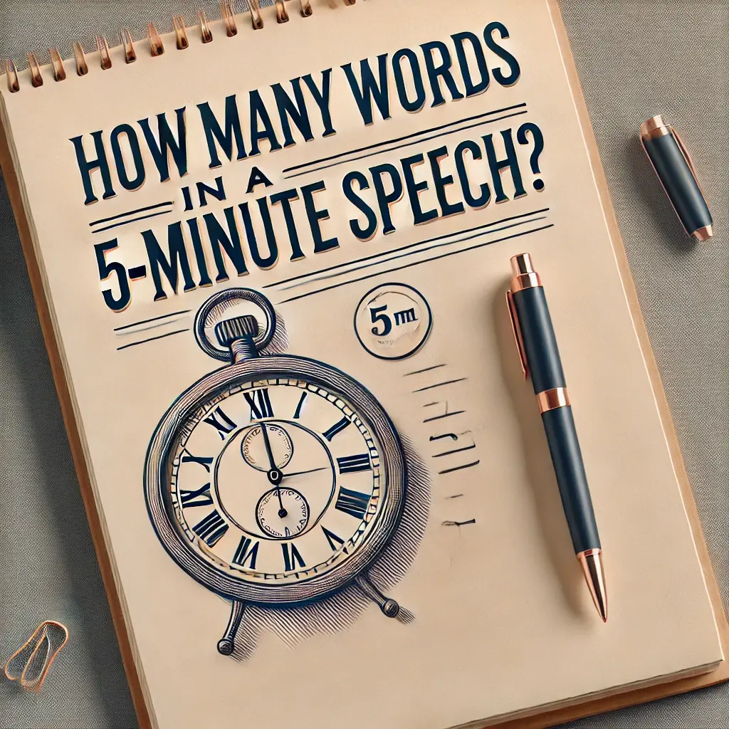 how many words is a 5 minute speech