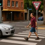 Do you have to give way to pedestrians crossing the road you’re turning into?